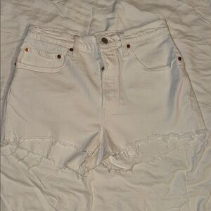 Levi's White Jean Shorts for Women